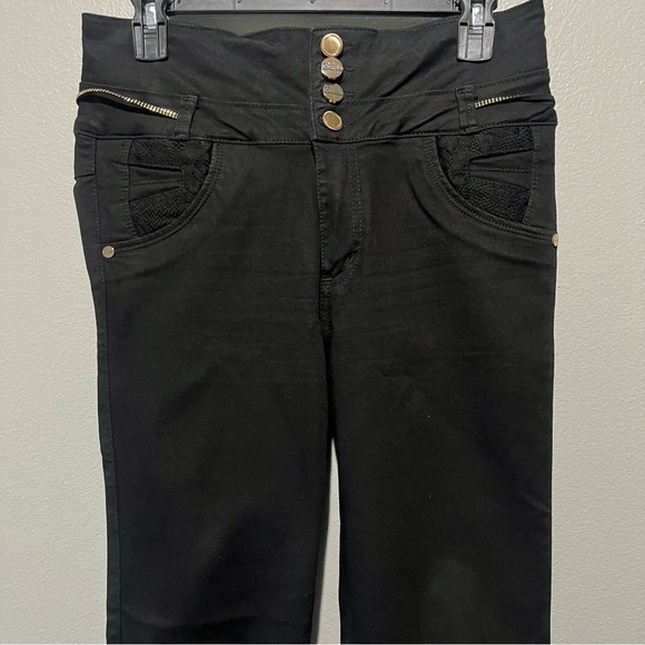 BAXTER- Butt Lifting Black Columbian Jeans Size 11 - Picture 5 of 7